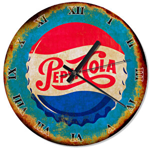 Pepsi Cola Kapağı Baskılı Duvar Saati