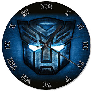 Transformers Logo Desenli Duvar Saati