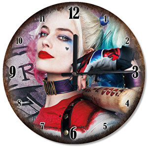 Harley Quinn Güzelliği Baskılı Duvar Saati
