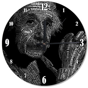 Albert Einstein Analog Duvar Saati
