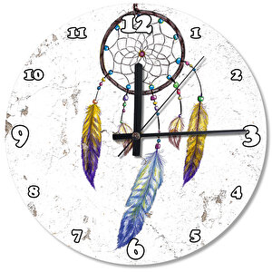Dream Catcher Ahşap Duvar Saati
