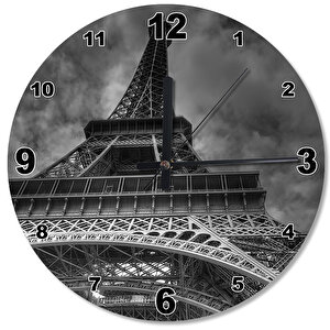 Eiffel Kulesi Ahşap Duvar Saati