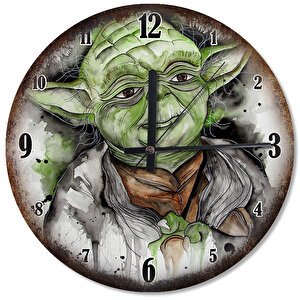 Yıldız Savaşlarından Yoda Şekilli Duvar Saati