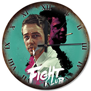 Fight Club Desenli Duvar Saati