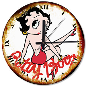 Betty Boop Baskılı Duvar Saati