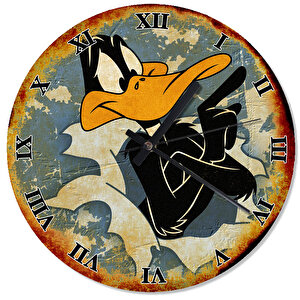 Daffy Duck Eskitilmiş Duvar Saati