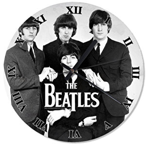 Beatles Grubu Tasarım Duvar Saati