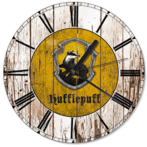 Hufflepuff Harry Potter Tasarım Duvar Saati