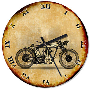 Eski Motorsiklet Akarlı Duvar Saati