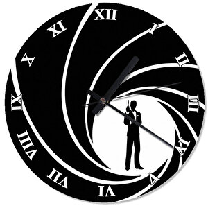 0007 James Bond Analog Duvar Saati