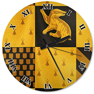 Hufflepuff Harry Potter Şekilli Duvar Saati