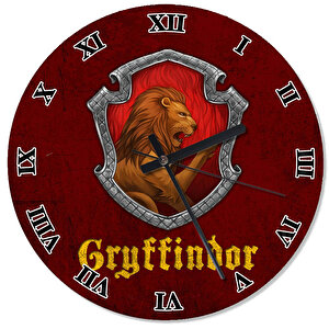 Gryffindor Harry Potter Tasarım Duvar Saati