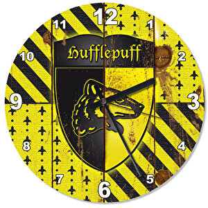 Hufflepuff Harry Potter Tasarım Duvar Saati