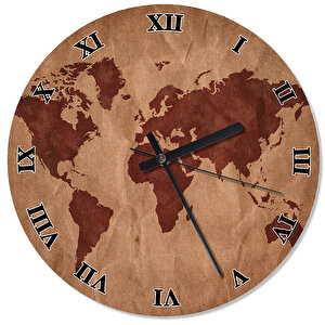 Dünya Haritası Tasarım Duvar Saati