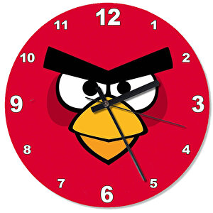Angry Birds Desenli Duvar Saati