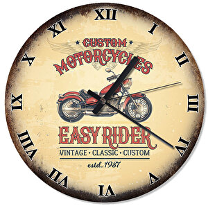 Easy Rider Motorcycles Tasarım Duvar Saati