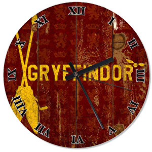 Gryffindor Harry Potter Tasarım Duvar Saati
