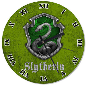 Slytherin Harry Potter Desenli Duvar Saati