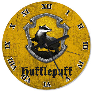 Hufflepuff Harry Potter Baskılı Duvar Saati