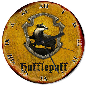 Hufflepuff Harry Potter Özel Tasarım Duvar Saati