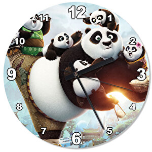 Kung Fu Panda 3 Şekilli Duvar Saati
