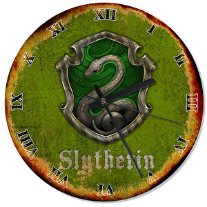Slytherin Harry Potter Özel Tasarım Duvar Saati