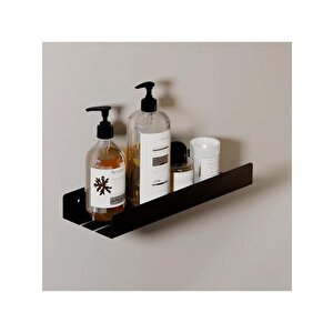 Dekoratif Siyah Metal Banyo Rafı Şampuanlık Duş Rafı Banyo Düzenleyici