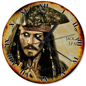 Jack Sparrow Çocuk Odası Duvar Saati