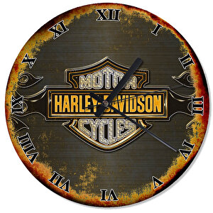Harley Davidson Tasarım Duvar Saati