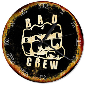 Bad Boys Crew Akarlı Duvar Saati