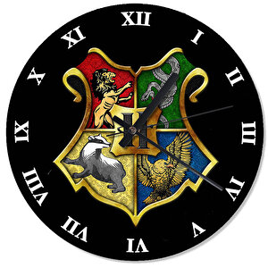 Harry Potter Amblemi Retro Duvar Saati