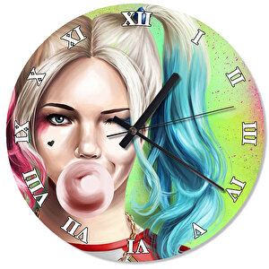 Harley Quinn Akarlı Duvar Saati