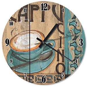 Cappucino Zamanı Tasarım Duvar Saati