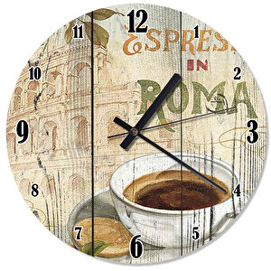 Romada Espresso Kahve Tasarım Duvar Saati