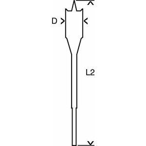 Yaprak-kelebek 30x152 Mm 1/4" Adaptörlü Matkap Ucu Selfcut 2608595497
