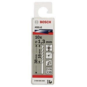 Hss-g 1,3x38 Mm Metal Matkap Ucu 10'lu Paket 2608585469