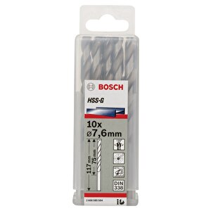 Hss-g 7,6x117 Mm Metal Matkap Ucu 10'lu Paket 2608585504