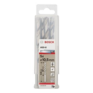 Hss-g 10,5 Mm 5'li Taşlanmış Metal Matkap Ucu 2608595078