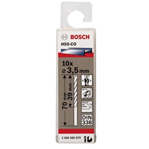 Hss 3,5 Mm 10'lu Kobaltlı Matkap Ucu Paket 2608585879