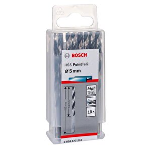 Bosch Hss Pointeq 5 Mm 10'lu Metal Matkap Ucu 2608577218
