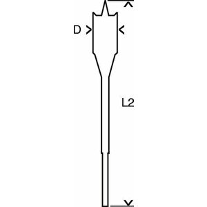 Yaprak-kelebek 28x152 Mm 1/4" Adaptörlü Matkap Ucu Selfcut 2608595496