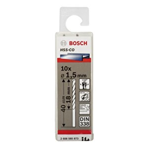 Hss-co 1,5 Mm 10'lu Kobaltlı Matkap Ucu 2608585873