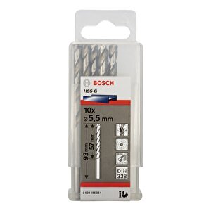 Hss-g 5,5 Mm 10'lu Taşlanmış Metal Matkap Ucu 2608595064
