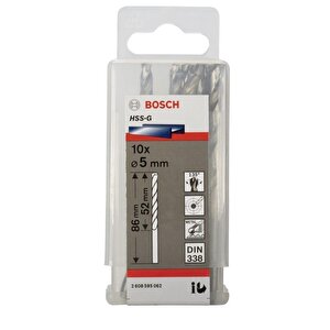 Bosch Hss-g 5 Mm 10'lu Taşlanmış Metal Matkap Ucu 2608595062