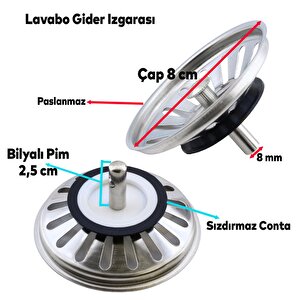 Lüks Çöpmak Körüklü Evye Lavabo Sifonu Gider Borusu Akordiyon Plastik Geniş Kafa Paslanmaz 30 -75 Cm
