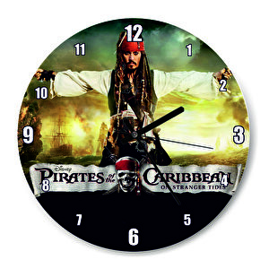 Karayip Korsanları Jack Sparrow Film  Duvar Saati