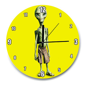 Cute Alien  Duvar Saati