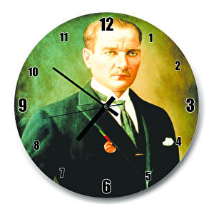 Mustafa Kemal Atatürk Portre  Duvar Saati