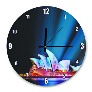 Sydney Opera Binası Gece Görünüş  Duvar Saati