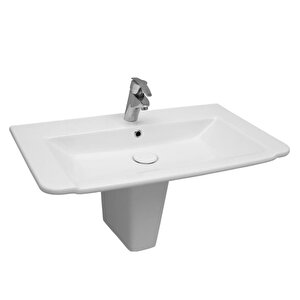 Diagonal 48x65 Cm Yarım Ayaklı Lavabo Dg01+dg21